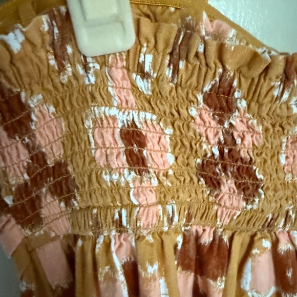 Aerie Linen Blend print Halter Maxi Dress Size Large Boho - Picture 10 of 14